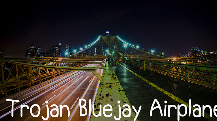 Trojan Bluejay Airplane Font
