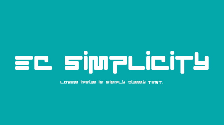 EC SimpliCity Font