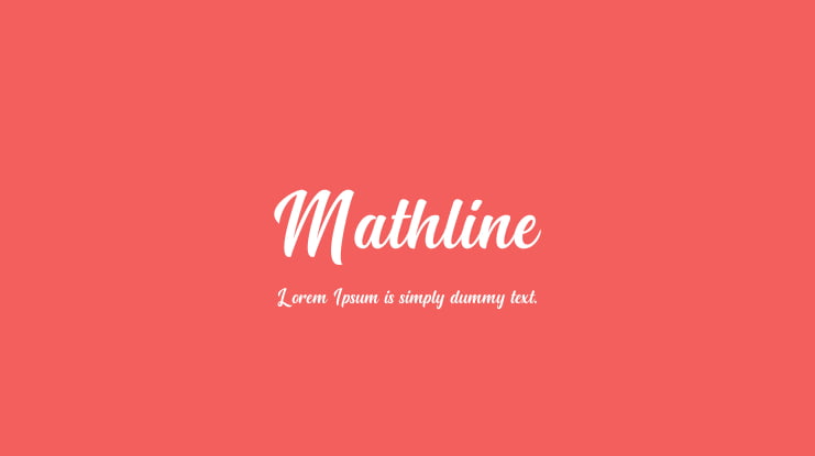 Mathline Font