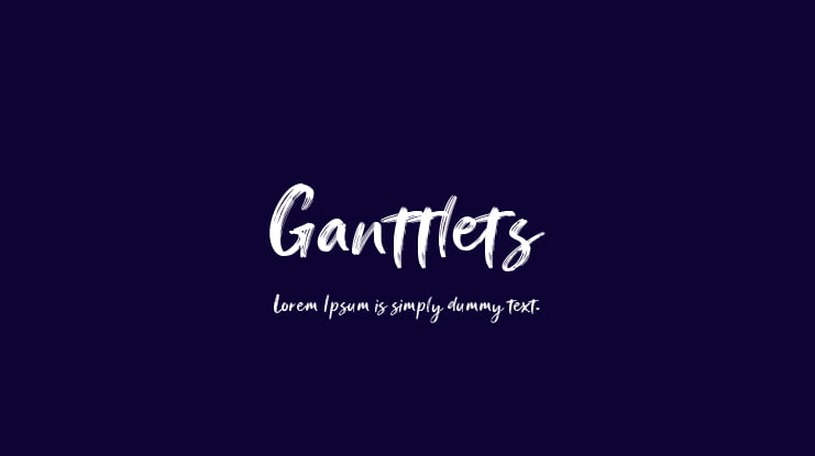 Ganttlets Font