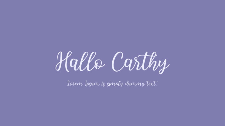 Hallo Carthy Font