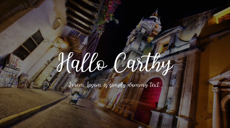 Hallo Carthy Font