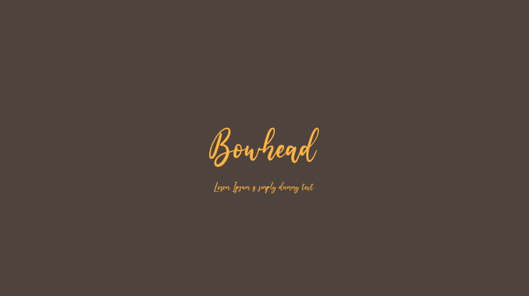 Bowhead Font