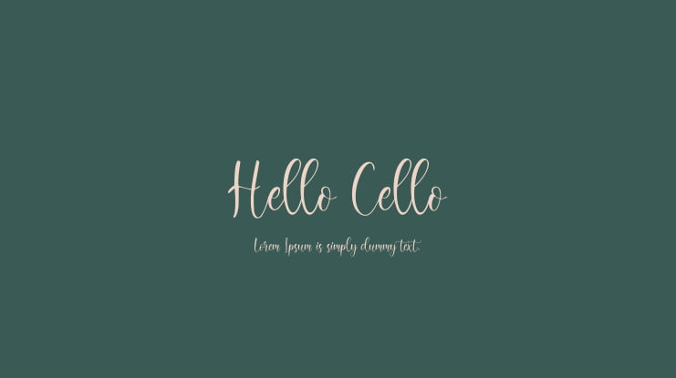 Hello Cello Font