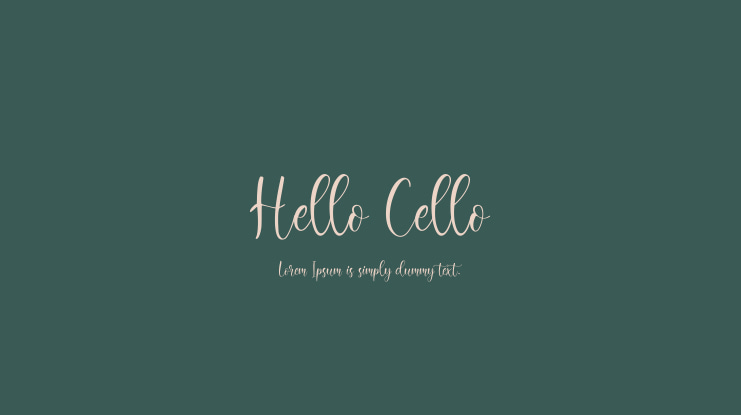 Hello Cello Font