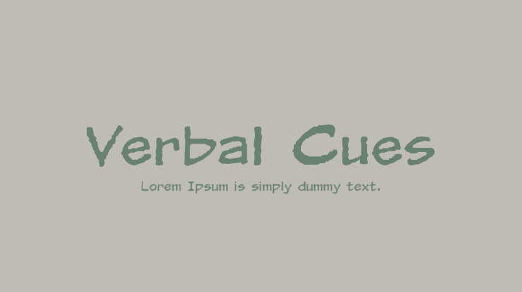 Verbal Cues Font Family