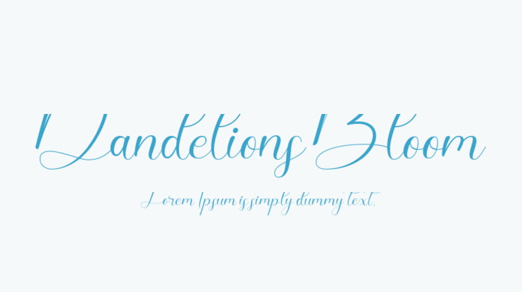 Dandelions Bloom Font
