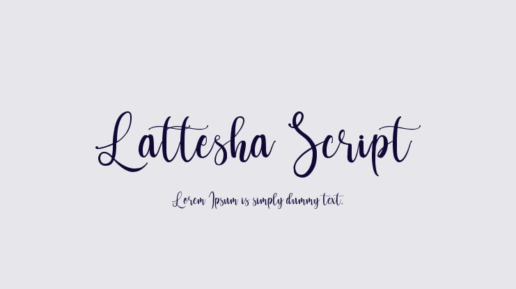 Lattesha Script Font