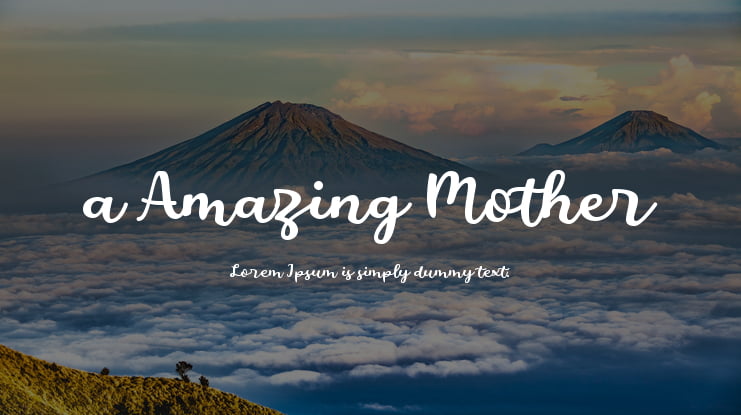a Amazing Mother Font