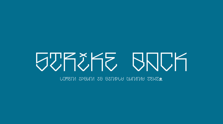 Strike Back Font
