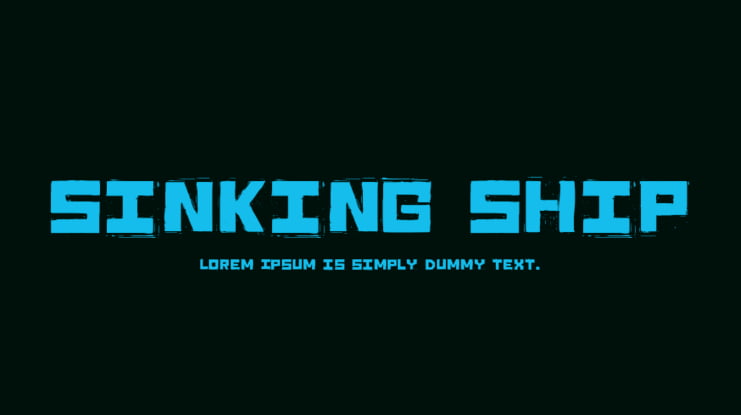 Sinking Ship Font