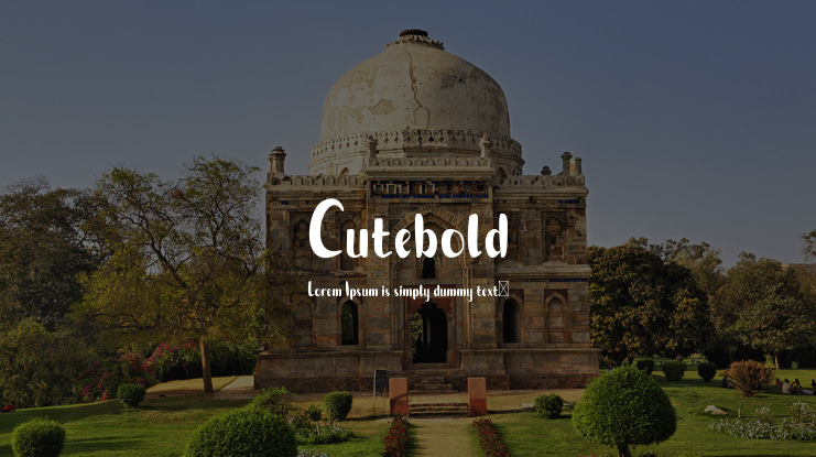 Cutebold Font