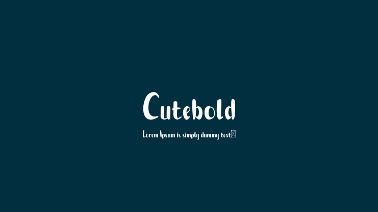 Cutebold Font