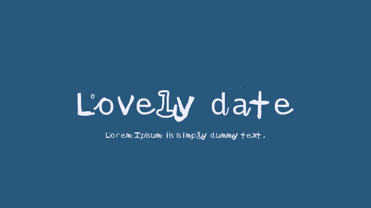 Lovely date Font