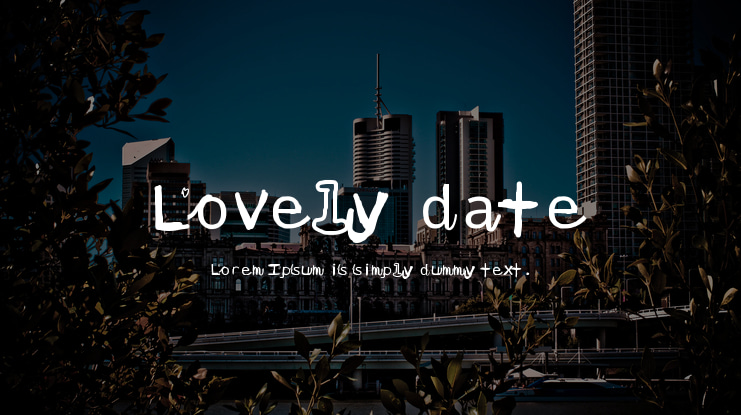 Lovely date Font