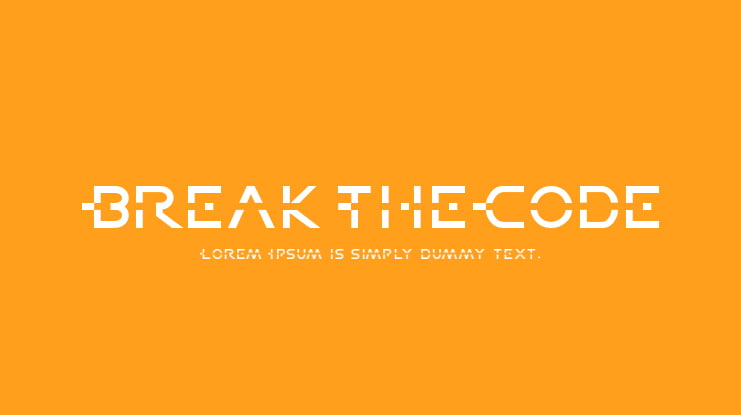 BreakTheCode Font