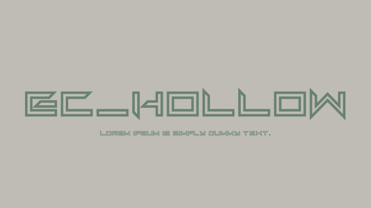 EC_Hollow Font