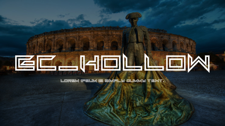 EC_Hollow Font