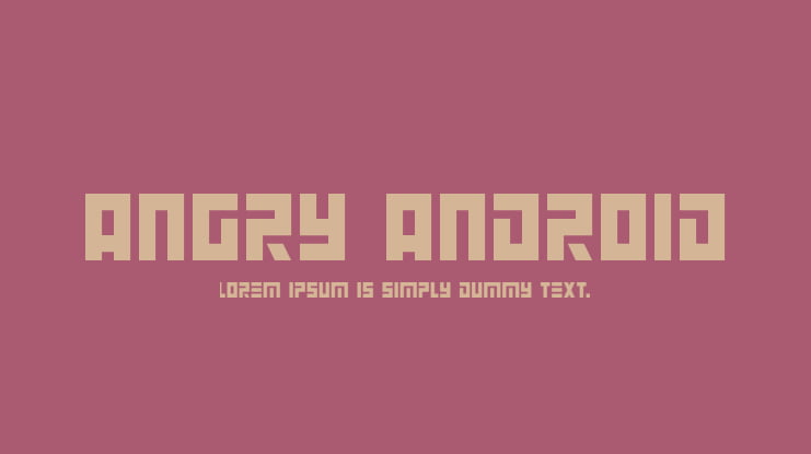 Angry Android Font Family
