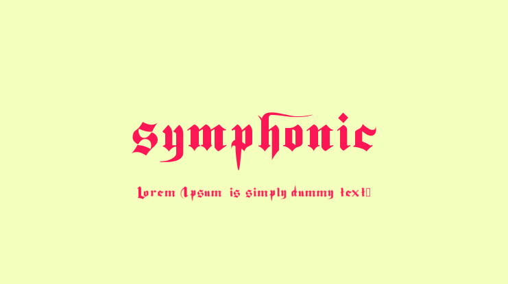symphonic Font