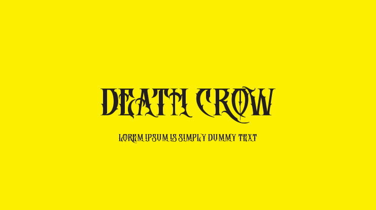 DEATH CROW Font