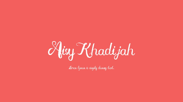 Aisy Khadijah Font Family