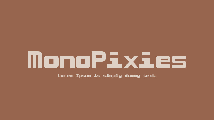 MonoPixies Font