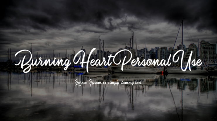 Burning Heart Personal Use Font