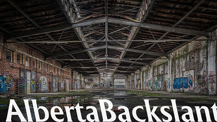 AlbertaBackslant Font