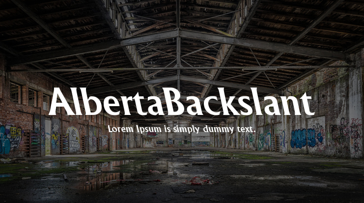 AlbertaBackslant Font