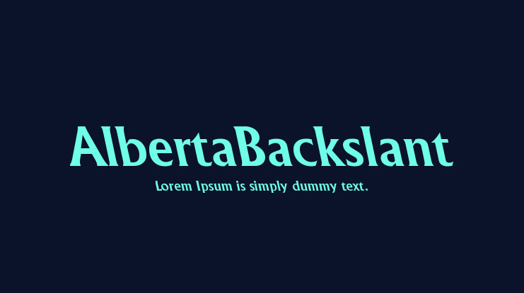 AlbertaBackslant Font