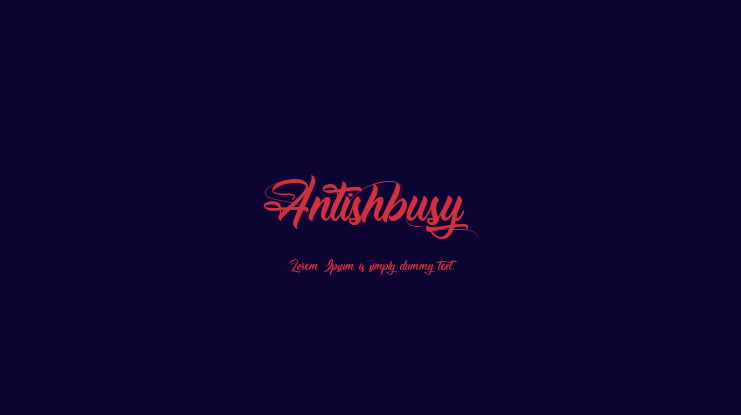 Antishbusy Font