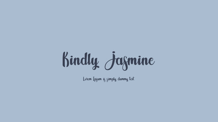 Kindly Jasmine Font
