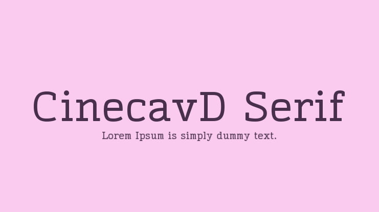 CinecavD Serif Font