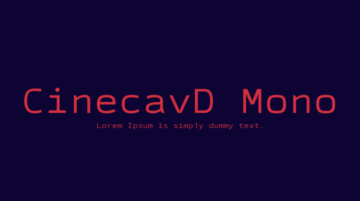 CinecavD Mono Font