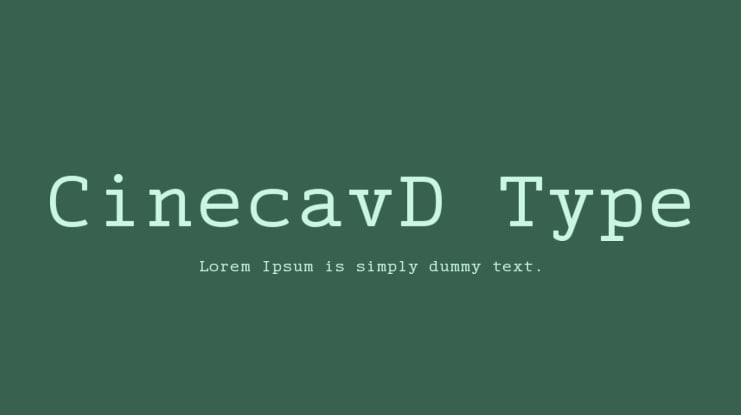 CinecavD Type Font
