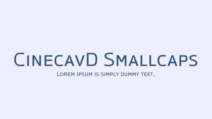 CinecavD Smallcaps Font