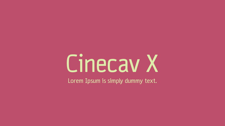 Cinecav X Font Family