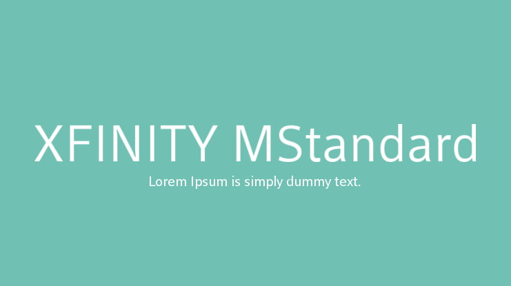 XFINITY MStandard Font Family