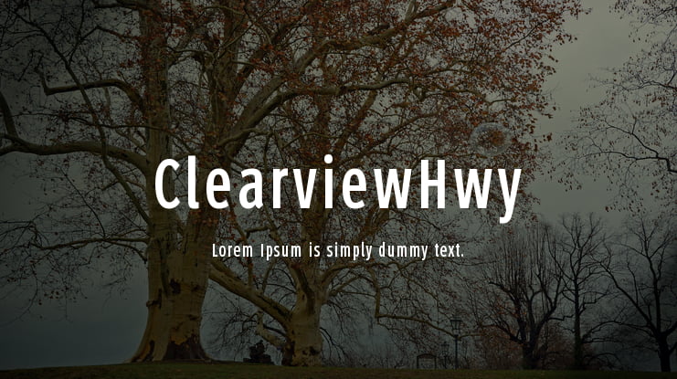 ClearviewHwy Font Family