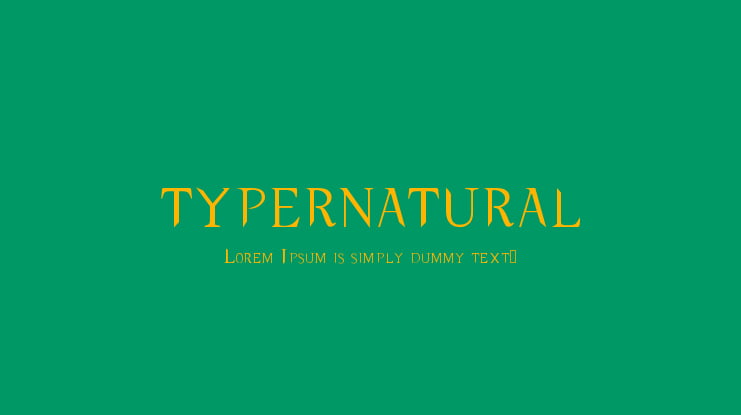 typernatural Font