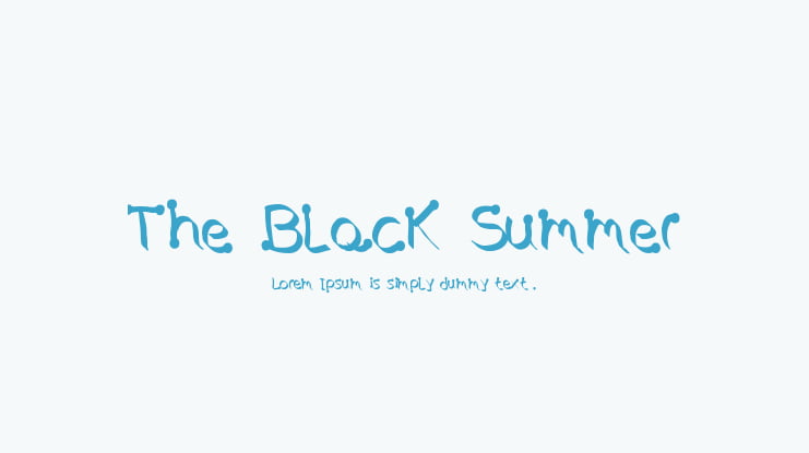 The Black Summer Font