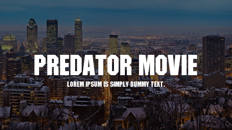 Predator Movie Font