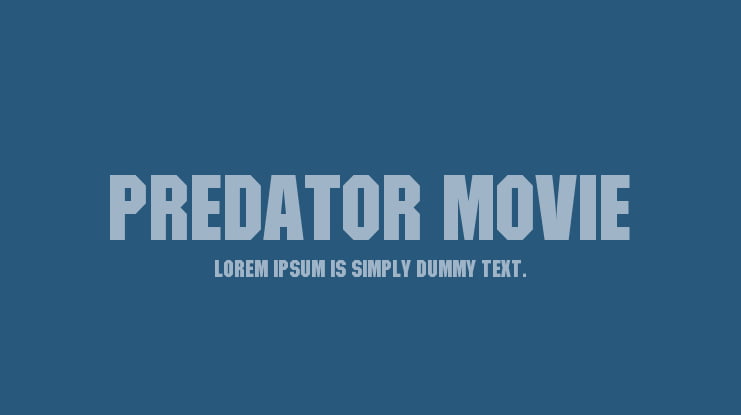 Predator Movie Font