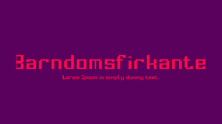 Barndomsfirkante Font