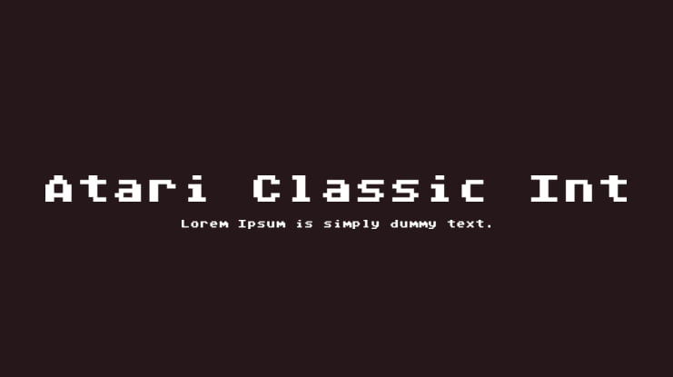 Atari Classic Int Font Family
