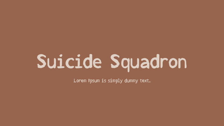 Suicide Squadron Font