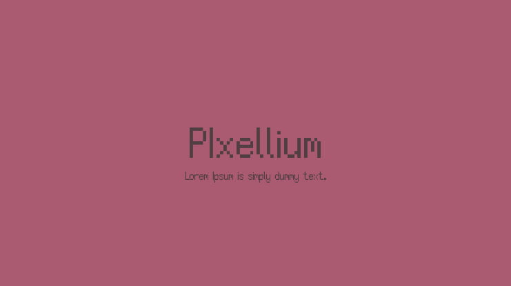 PIxellium Font