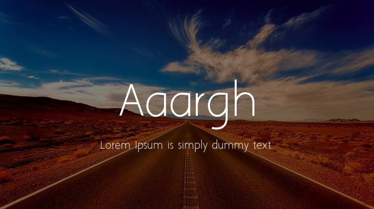 Aaargh Font