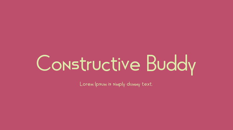Constructive Buddy Font
